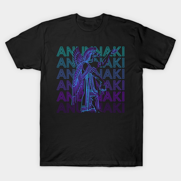 Anunnaki Sumerian God Ancient Deity Retro Anunnaki Gift T-Shirt by Alex21